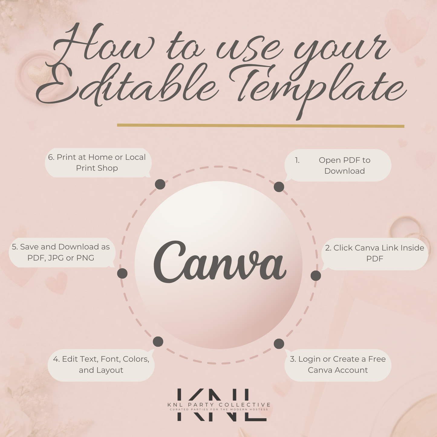 Forever & Always Bridal Shower Invitation | Editable Canva Template