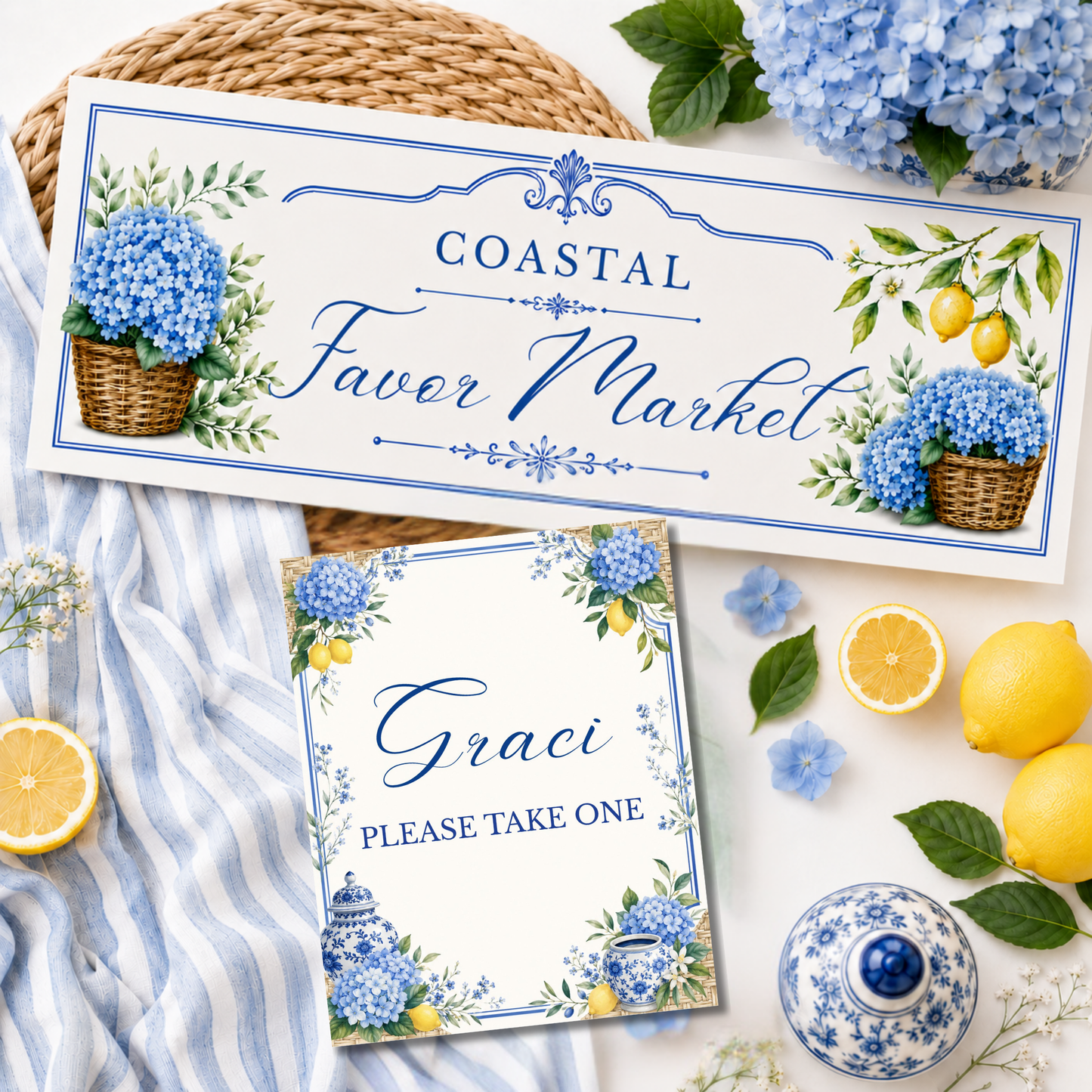 Coastal Favor Market Signage Bundle