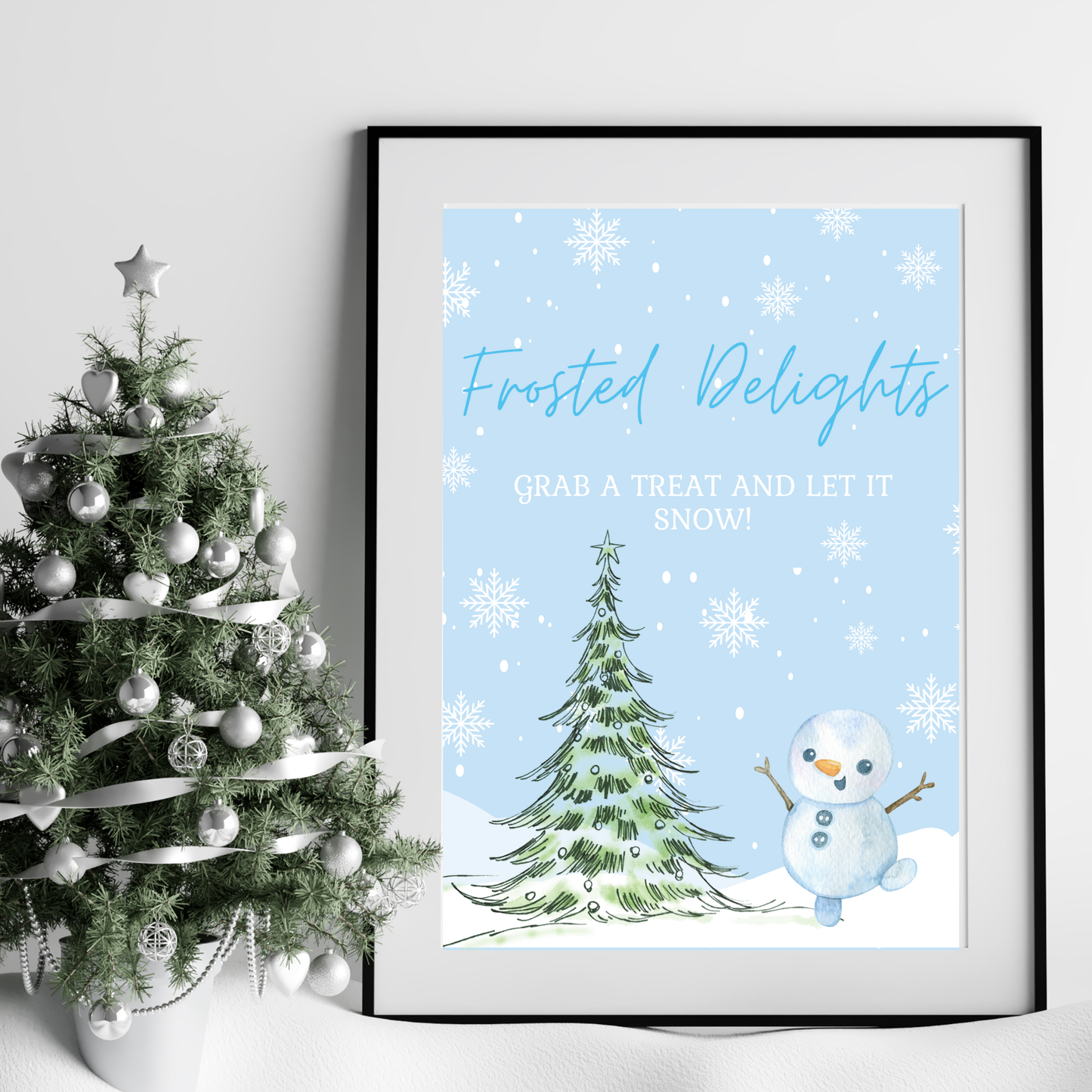 Winter ONEderland Editable Party Signs | Neutral Winter First Birthday