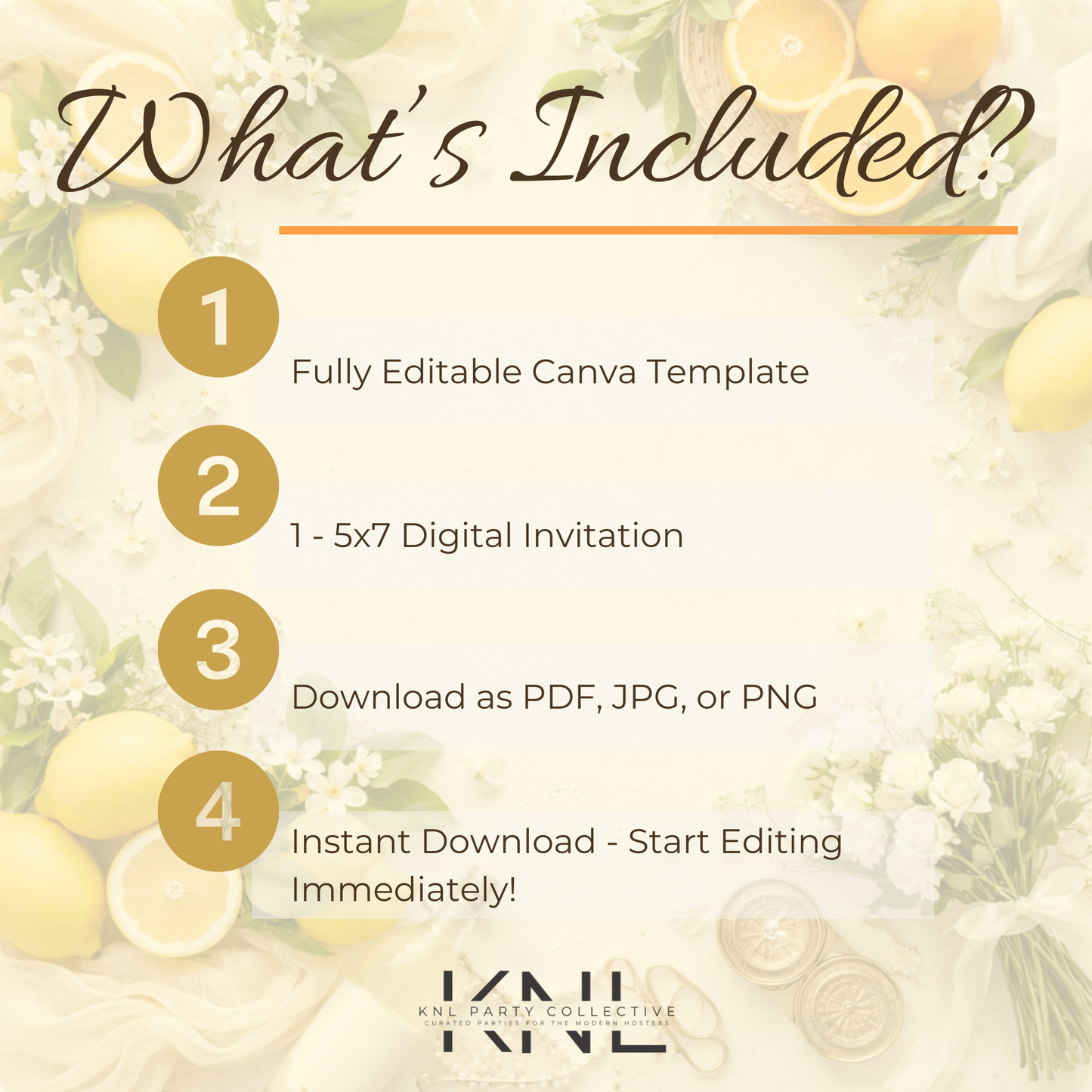 She Found Her Main Squeeze Bridal Shower Invitation | Editable Citrus Bridal Shower Invite | Digital Download