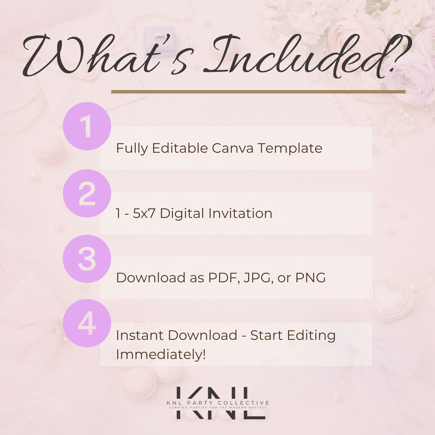Yes Was Always the Answer Digital Invitation | Pearl Bow Bridal Shower Invitation | Editable Canva Template