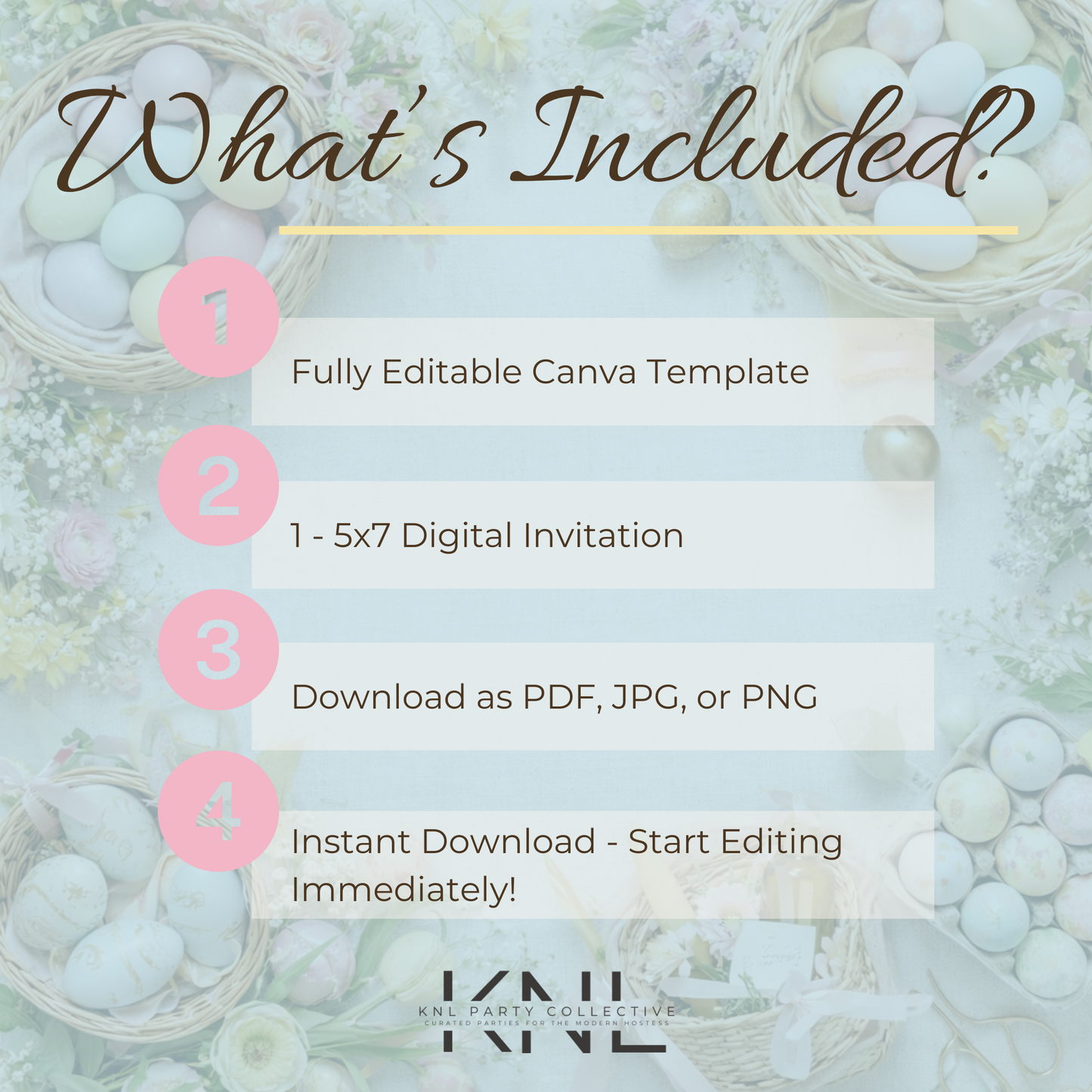 She’s Putting All Her Eggs in One Basket | Bridal Shower Invitation | Editable Canva Template