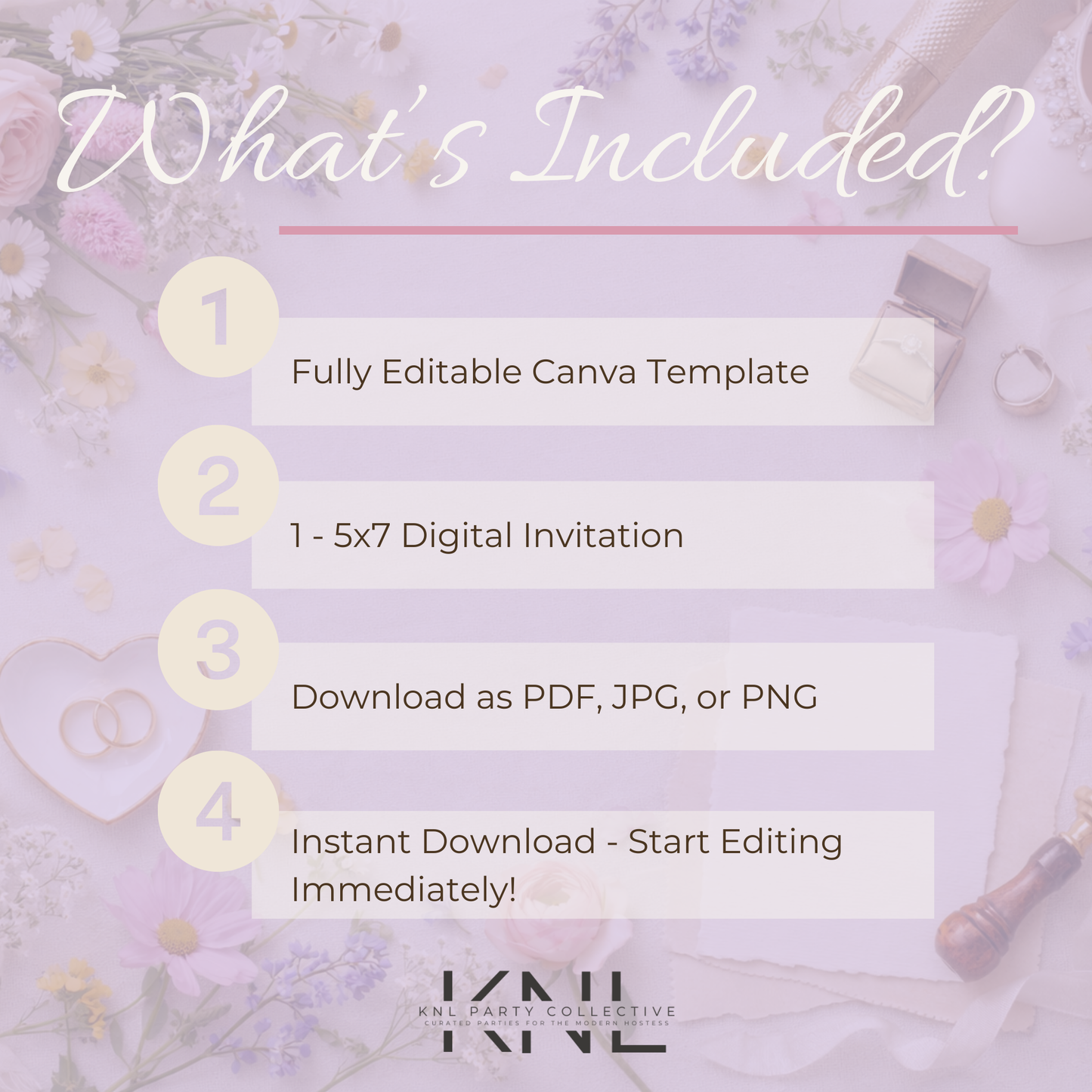 Love in Bloom Bridal Shower Invitation | Editable Wildflower Canva Template