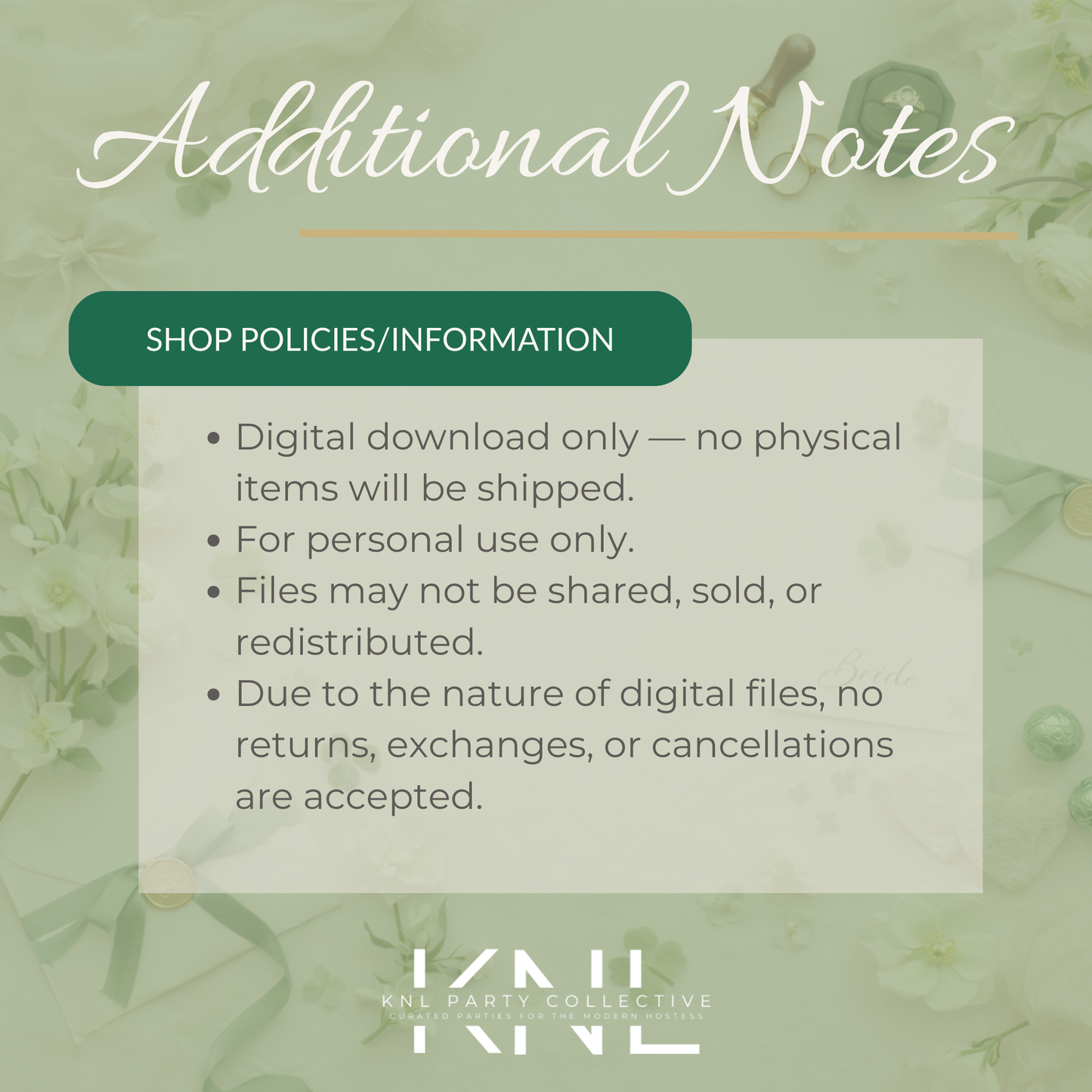 Elegant St. Patrick’s Day Bridal Shower Invite | Editable Canva Template