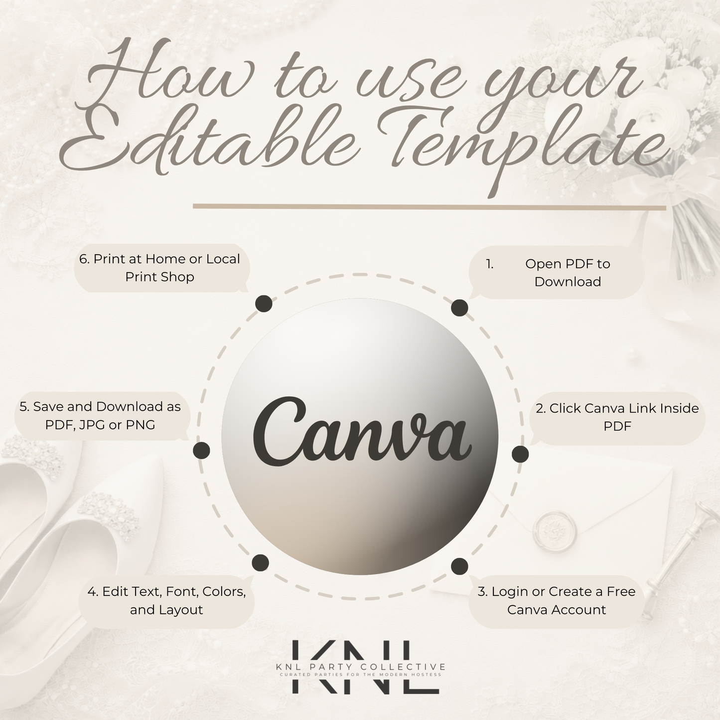 From Miss to Mrs Digital Invitation | Elegant Bridal Shower Template