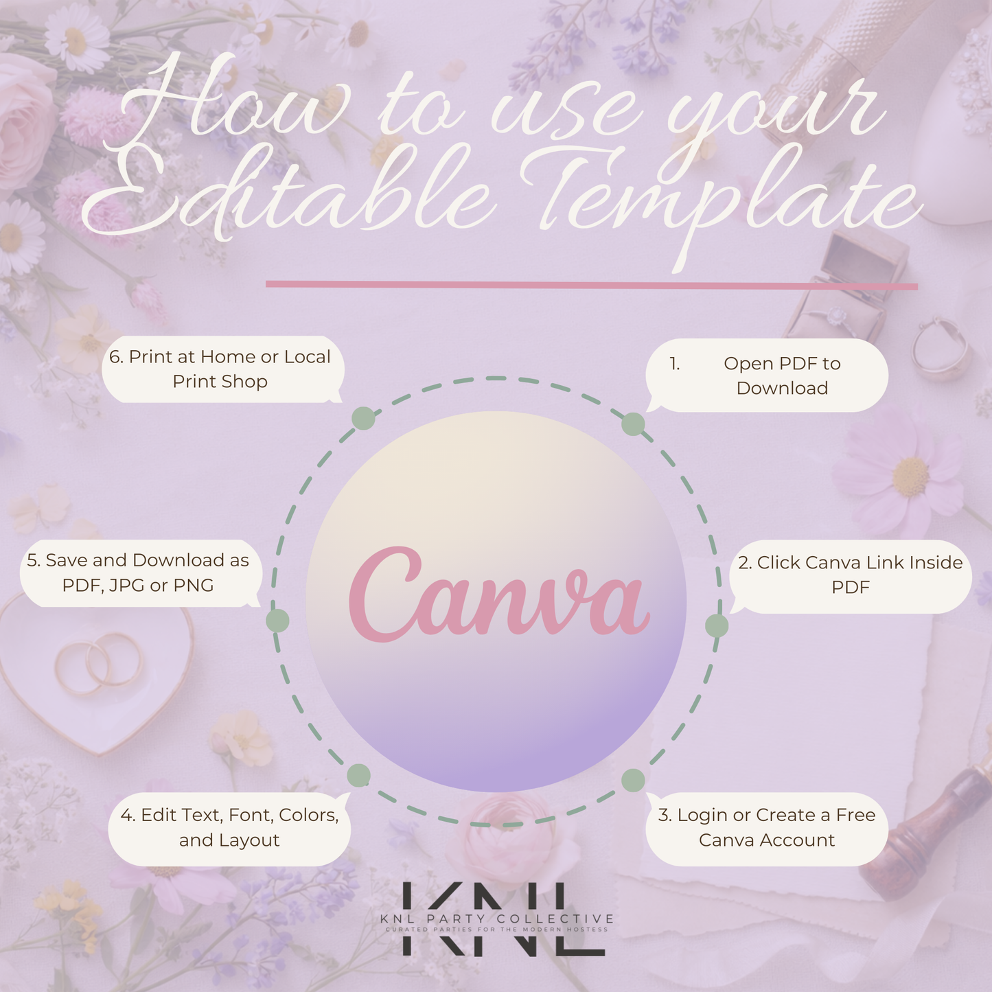 Love in Bloom Bridal Shower Invitation | Editable Wildflower Canva Template