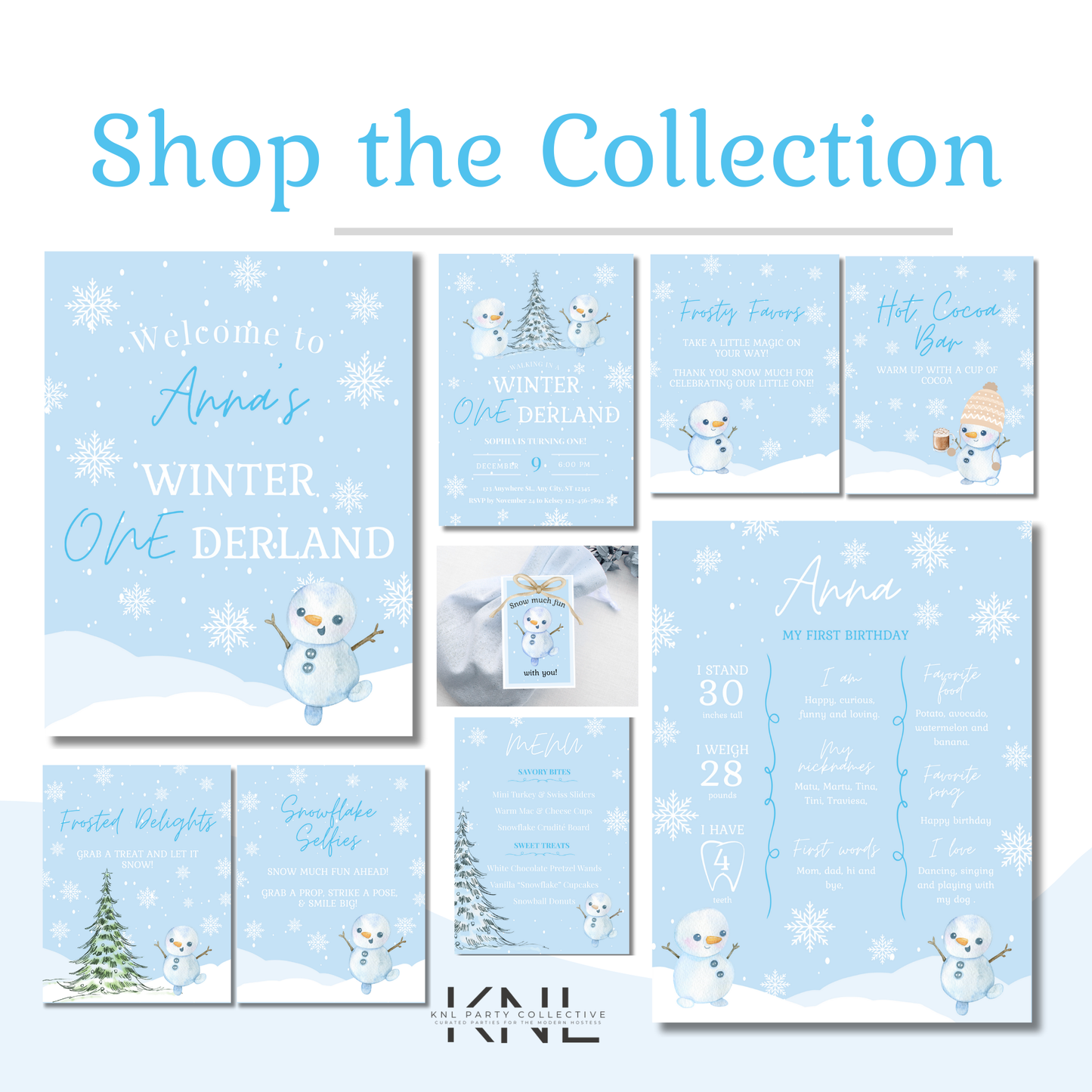 Winter ONEderland Editable Milestone Poster | Neutral Winter First Birthday